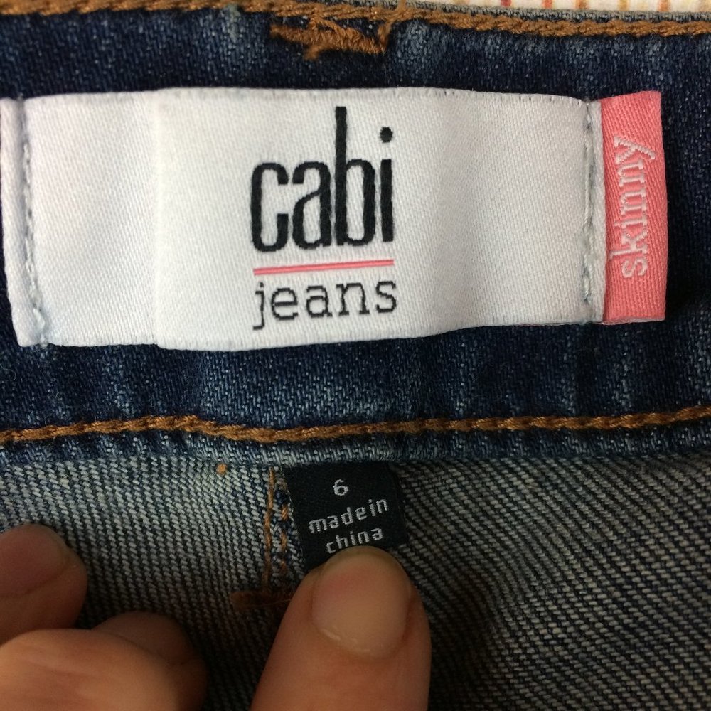 **SOLD** #5087 Destructed Skinny Denim Jeans Sz 6 - Picture 5 of 8